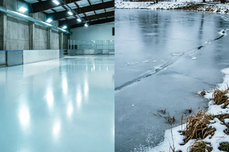 Hero photograph for the article “Rink Ice vs Pond Ice: What Makes Ice Safe?”